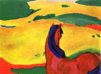 弗朗茨 馬尅 Horse in a Landscape 弗朗茨 馬尅 Horse in a Landscape